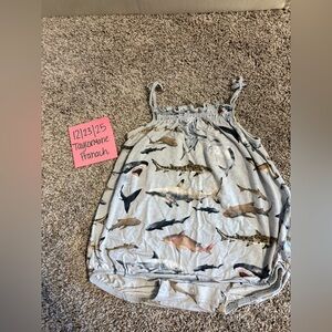 Posh peanut Maverick shark bubble romper 18-24 months great condition